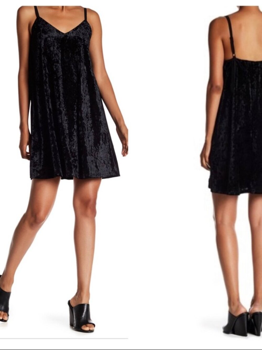 Bobeau Velvet Slip Dress 0500